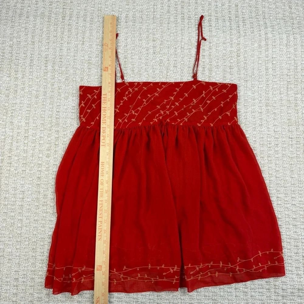 Victorias Secret Womens Babydoll Slip Dress M Red Y2K Coquette Fairycore